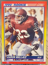 1990 Score Aaron Wallace RC #620 Raiders