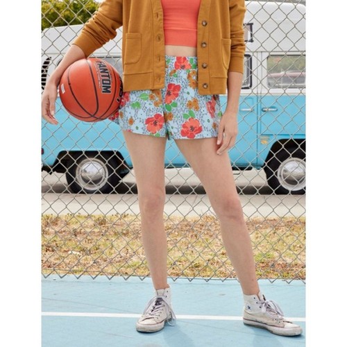 Toad&Co Damen Sunkissed Pull On Shorts XS Blumen Wandern Outdoor Sommer Schwimmen