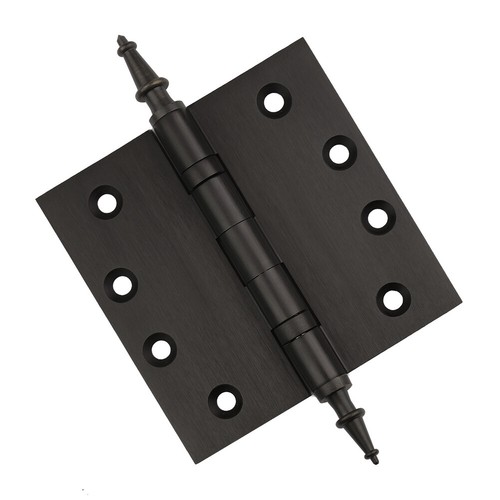 Bisagra de puerta 4 x 4 rodamiento de bolas de latón liso bronce frotado con puntas - Imagen 5 de 6