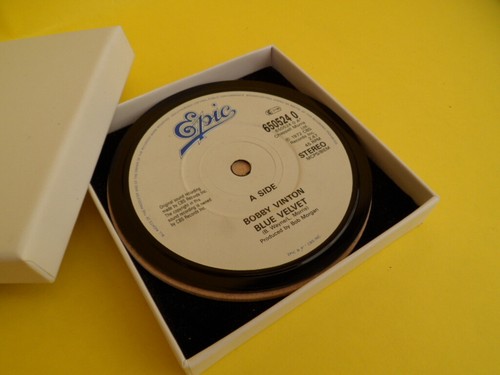 DRINKS COASTERS List B Upcycled Original Vinyl Record Hit Singles 70's 80's 90's - Picture 127 of 180