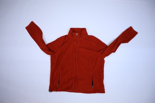 LL Bean Womens Orange Long Sleeve Mock Neck Full Zip Fleece Jacket Plus Size 2X - Picture 7 of 11