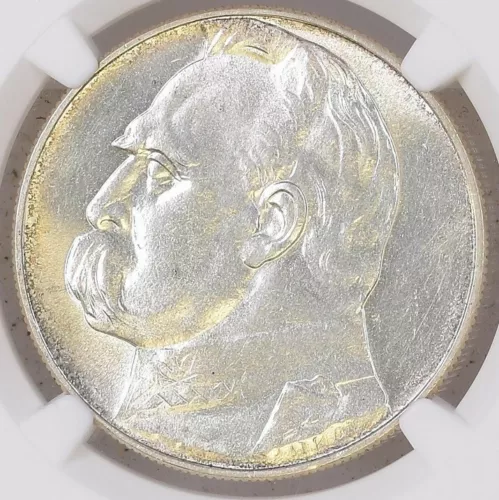 10 Zlotych 1937 Pilsudski NGC UNZ DETAILS Poland Poland Silver Ag