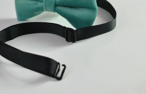 Sage Green Velvet Bow tie Bowtie for Men / Youth / Kids Boys infant Toddler - Picture 4 of 4