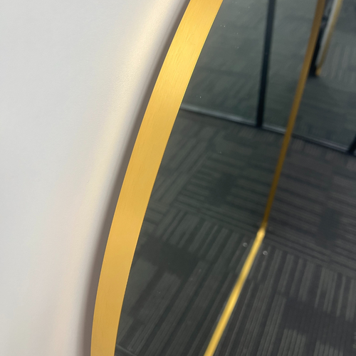 Arched LED Mirror Gold 130x70cm Bevel Backlit Dimmable Defogger Touch Sensor - Picture 15 of 16