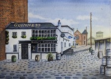 Kellys Cellars Pub Belfast. A4 Watercolour Print