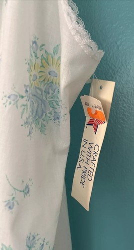 NWT Vintage Glencraft Lingerie Union Label Nightgown Size 3X Trad Cotton Light - Picture 3 of 7