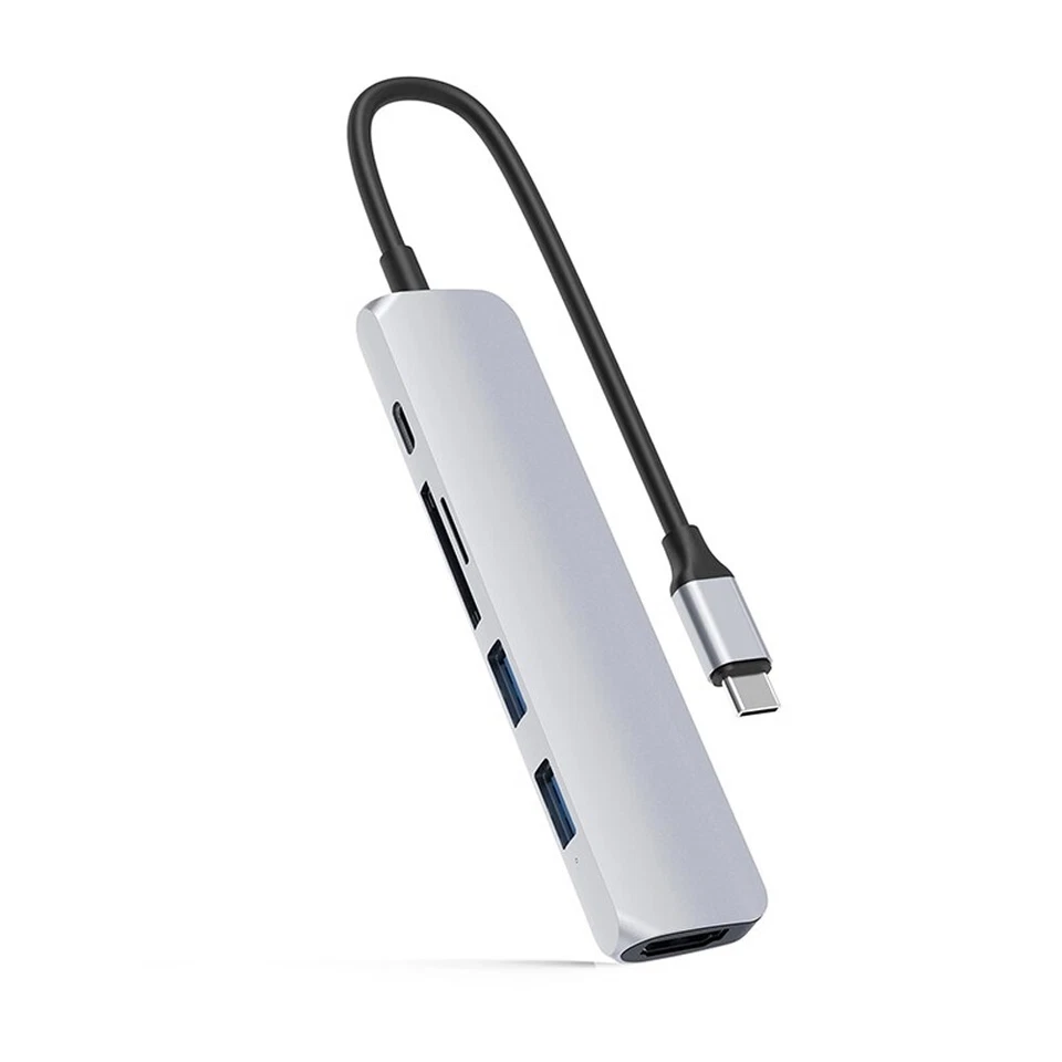 USB C Hub 6 in 1 per MacBook Pro Air Type USB C Thunderbolt - Adattatore - Immagine 4 di 4