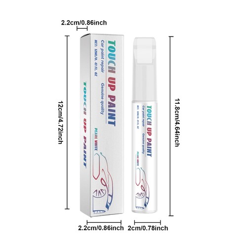 White 2-in-1 Car Paint Touch Up Pen Accurate Color Match Scratch Repair Quick... - Picture 6 of 6