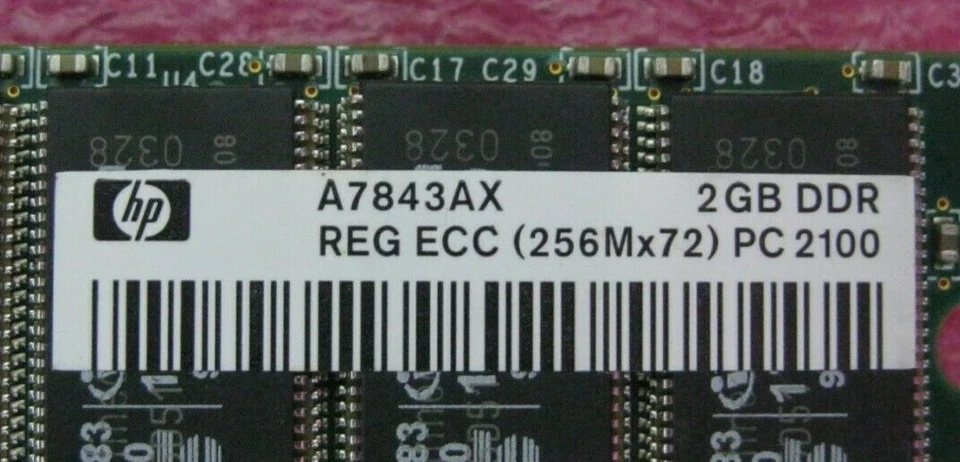 2 X 2GB Dimm HP A7843AX 2GB DIMM REG ECC PC2100R - Image 4 of 4