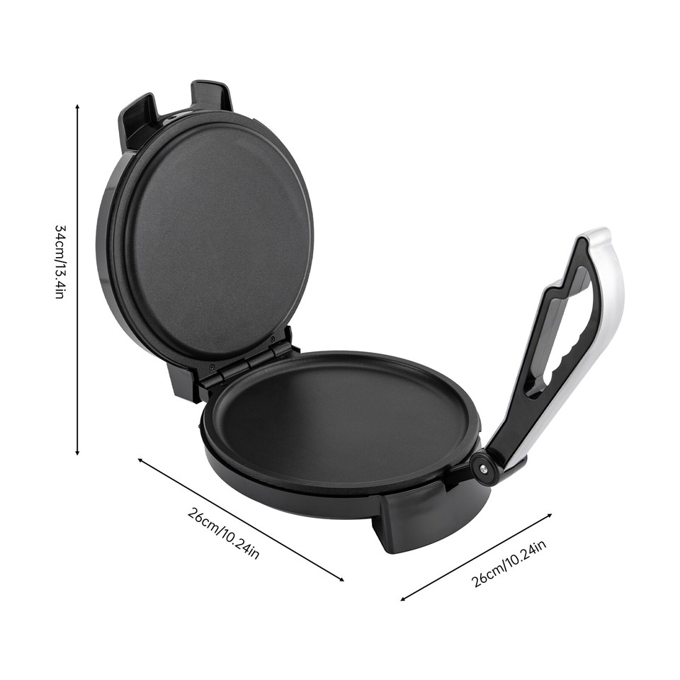 KANBCNG Elektrische Roti Presse 1200W - Doppelseitige Heizung Für Chapati, Pfannkuchen & Omeletts