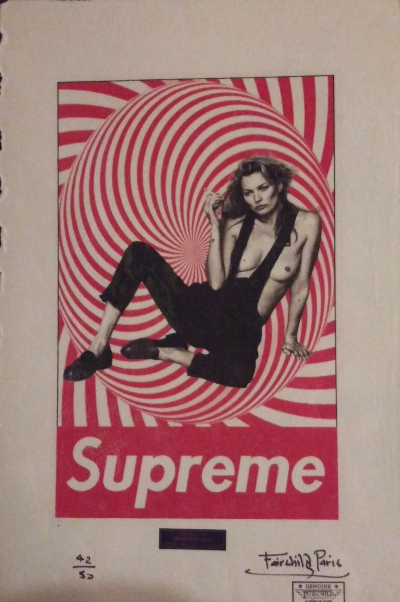 Kate Moss, Supreme Limited Edition Print 22'x 15'x Signed Kate Moss, Supreme Limited Edition Print 22'x 15'x Signed