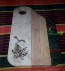 Handmade Marble Chopping Board And Serving Board Sea Shell Inlay Art Wooden Art