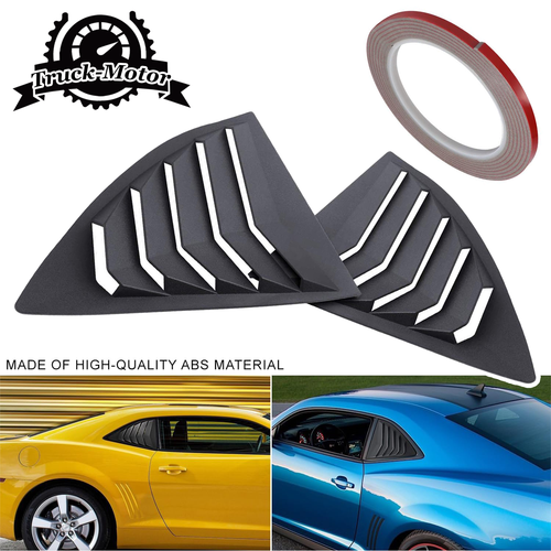 2PC Quarter Side Window Scoop Louvers Cover for Chevy Chevrolet Camaro 2010-2015 - Bild 1 von 9