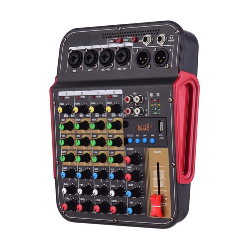 Digital 4-Channel Audio Mixer Mixing Console Built 48V Phantom Power 3-Band EQ - Picture 4 of 12