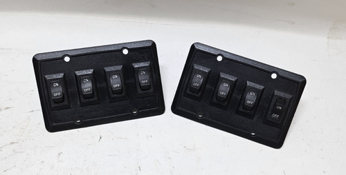 Black Quad 4 GANG ON/OFF 12 volt Black Light Switch RV MARINE RV CAMPER TRAILER - Picture 6 of 9