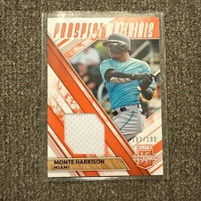 2019 Panini Elite Extra Edition Patch Prospect Materials /199 Monte Harrison