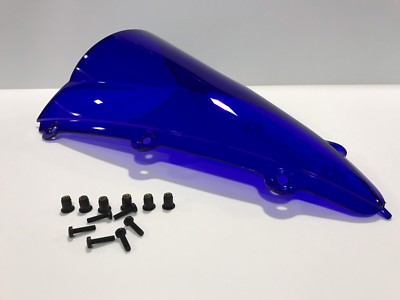 YAMAHA YZF 1000 R1 2004 2006 DOUBLE DOUBLE SCREEN BLUE,FREE FIXINGS 