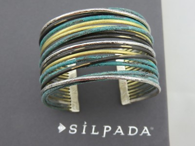 s-l400.jpg Awesome Silpada wide brass cuff bracelet main image 1