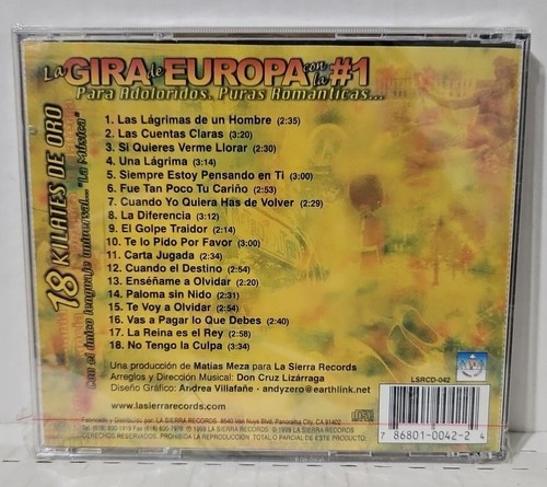 Banda El Recodo La Gira de Europa Con la #1 Vol 1 (CD 786801004224) *NEW* - Picture 2 of 2