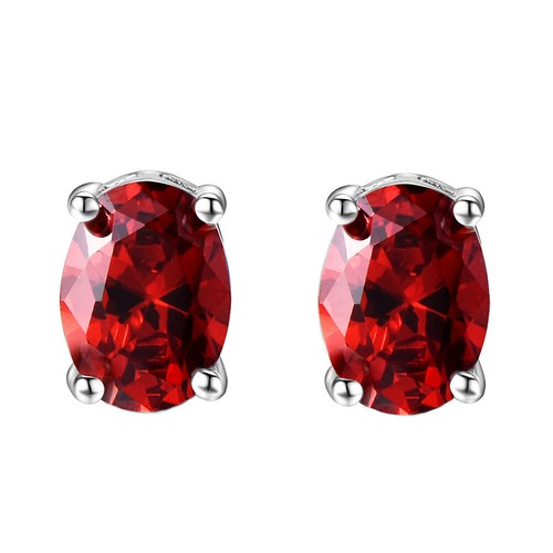 Wholesale 5Pcs Round Peridot Garnet Citrine Onyx Topaz Gem Silver Stud Earrings - Picture 5 of 6