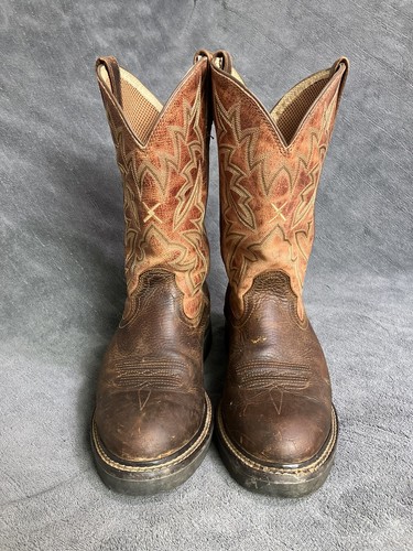 TWISTED X Western Arbeitsstiefel Herren 9 D Pull On Round Toe Cognac MCW0008 - Bild 2 von 16