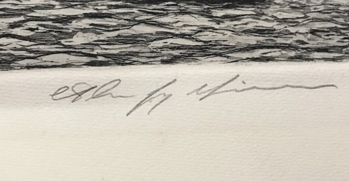 Vintage 1976  Signed Alan Jay Gaines Etching Ship Art. Watermarked. - Picture 5 of 7