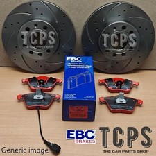 FOR VW ATLAS 3.6 FSI 2019+ REAR DRILLED GROOVED DISCS 310MM & EBC REAR PADS