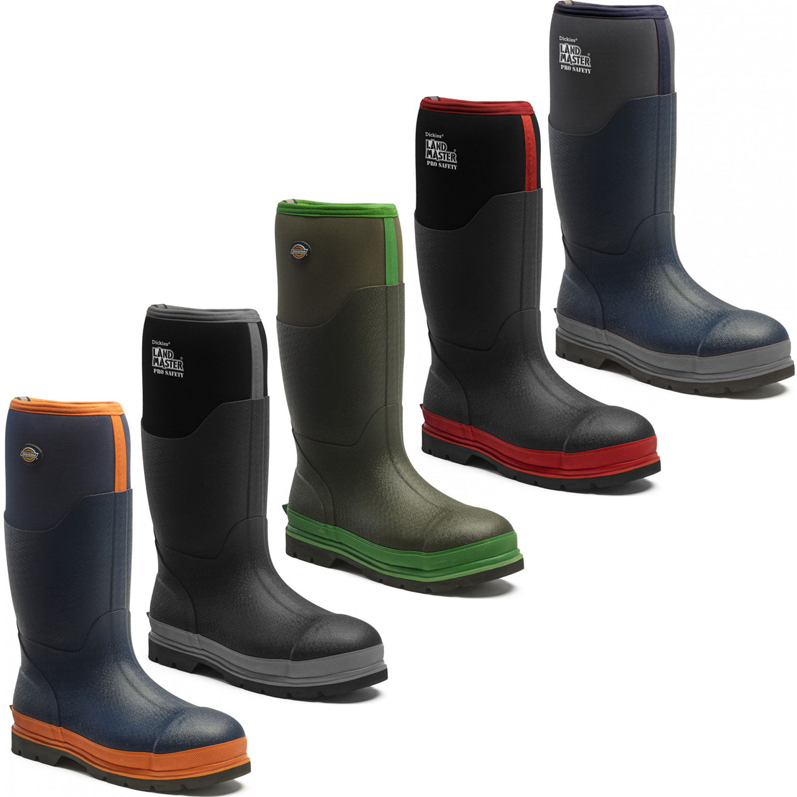 Dickies Landmaster Pro Waterproof Safety Wellingtons Steel Toe Cap Boots UK6-12 Dickies Landmaster Pro Waterproof Safety Wellingtons Steel Toe Cap Boots UK6-12