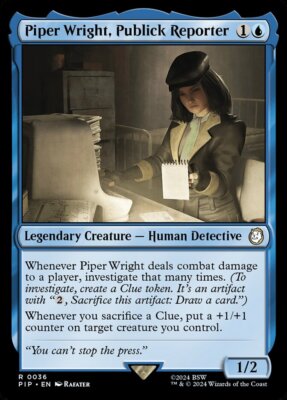MTG Magic the Gathering Piper Wright, Publick Reporter (36/1189) Fallout LP