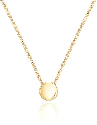 PAVOI 14K Gold Plated Heart Pendant Layered Necklaces Gold Necklaces for Women 18 Length with a 2 Extension