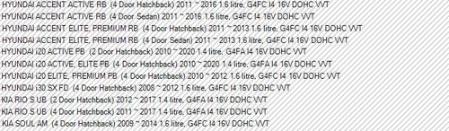 INLET INTAKE MANIFOLD GASKET SET for HYUNDAI i20 PB i30 FD 1.4L G4FA 1.6L G4FC - Picture 2 of 2