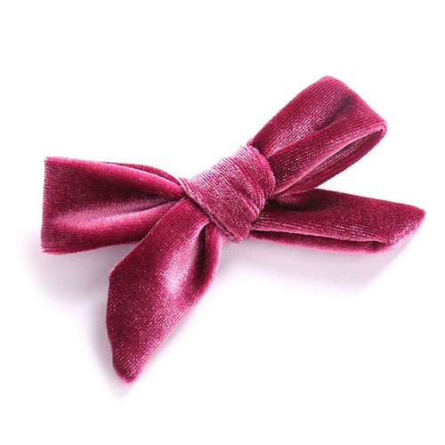 Kids Soft Velvet Bow Hairpins Solid Cross Knot Hair Clip Girls Hair Accessories - Picture 28 of 32