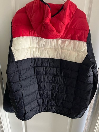 Chaps Red White Blue American Navy Lightweight Puffer Jacket NWT Size XLT - Picture 2 of 4
