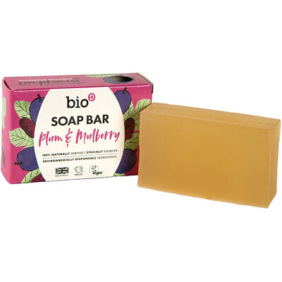 Bio-D Plum & Mulberry Soap Bar 90g - Vegan - Bio