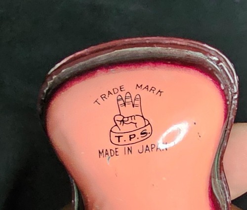 Vintage 1960 T.P.S. Happy Hippo Aufziehspielzeug. Made in Japan, Missing Man on Back  - Bild 9 von 9