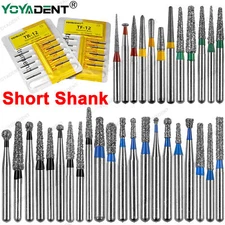 SHORT SHANK Dental FG Diamond Burs Dia.1.6mm For High Speed Handpiece 10Pcs/Pack