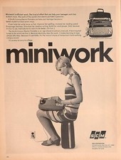 1967 Smith Corona Electric Portable Print Ad Vintage Ephemera Art Decor Miniwork thumbnail