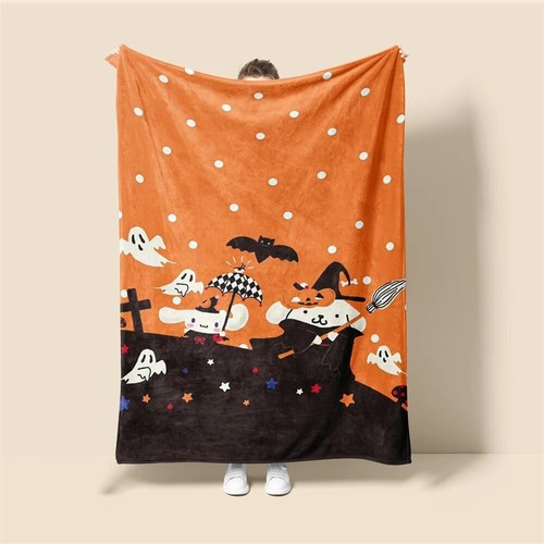 Halloween Throw Blanket Kuromi Melody Cinnamoroll Plush Sheet Quilt Bedding - Picture 16 of 42