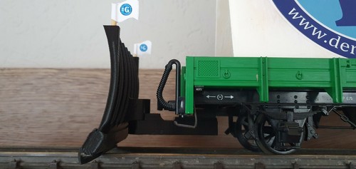 12202 Schneeschild mit Gummilippe + Adapter, Eigenbau, Gartenbahn, Spur G - Bild 3 von 12