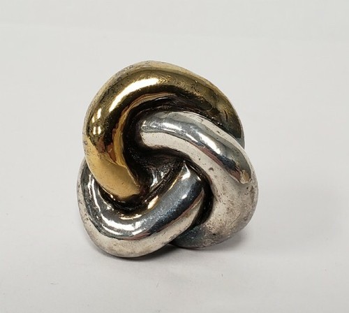 HEAVY SIGNED YAACOV HELLER 999 STERLING SILVER SWIRL RING - Picture 1 of 6