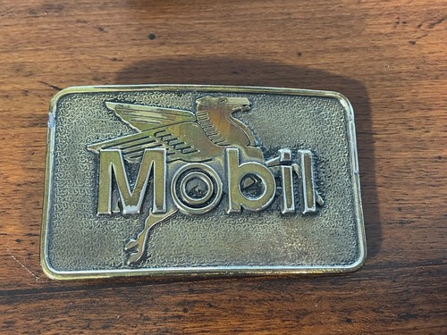 Mobil Oil Limited Edition Pegasus Great American Buckle Co. Messing Gürtelschnalle