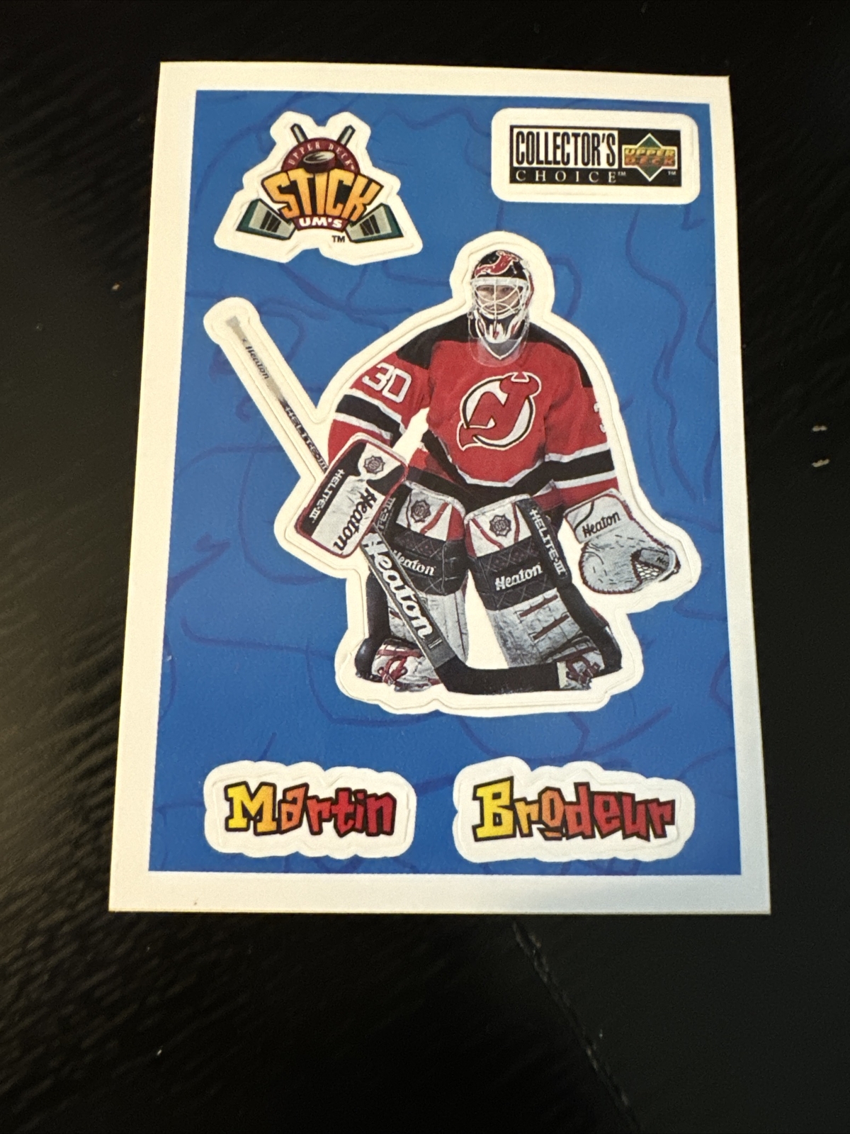 1996~97 Upper Deck Collector's Choice Stick-Um’s “Martin Brodeur” #S24 HOF MINT!