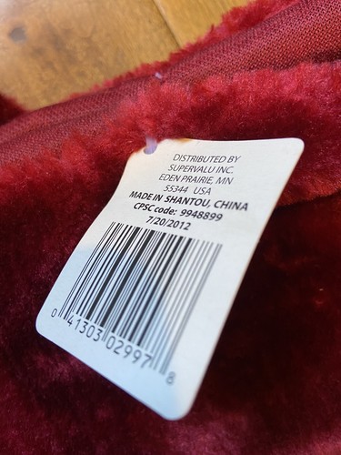 weihnachten plüschstrumpf rot uni neu aber 1 mit Etikett & 1 ohne Etikett - Bild 2 von 4