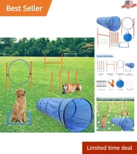 Durable Dog Agility Set with Portable Design - Enhance Pet's Skills Safely