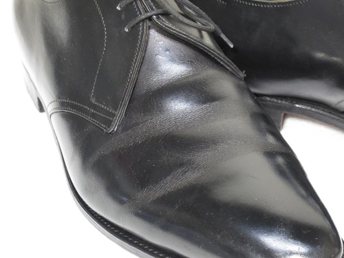 John Lobb Perrier Shoes 11EE UK 12E US Black Plain Front Derby