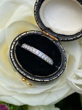 Image of Brilliant Cut Diamond Half Eternity Wedding Ring 0.38ct 18ct White Gold