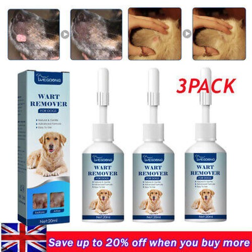 3X Pet Wart Remover Lotion Dog Skin Tag Rapidly Eliminate Removal Treatment 20ml