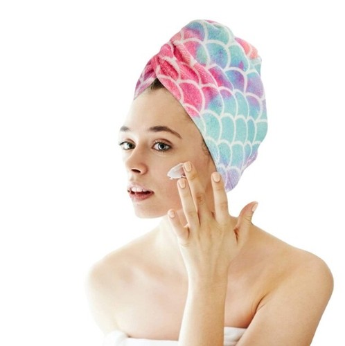 Mermaid Rapid Fast Drying Hair Absorbent Towel Turban Wrap Soft Shower Bath Hat - Picture 5 of 5