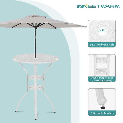 Patio Bar Table Outdoor Bar Height Table Bistro Table Cast Aluminum Pub Table - Picture 19 of 56
