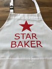 Star Baker Apron Christmas Gift Present for Her / Him / Mum / Dad - Black White